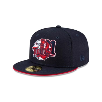 Minnesota Twins Gorra | New Era MLB Double Logo 59fifty Fitted Cap Mexico - Azules